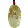 2.2" China Certified Nature Hetian Nephrite Jade Lucky Bird and Flower Fine Carved Necklace Pendants 0966 view 1