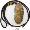 2.2" China Certified Nature Hetian Nephrite Jade Fortune Toad and Persimmon Hollow Carved Necklace Pendants 0962 view 2