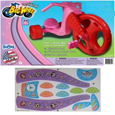 The Original Big Wheel Trike Red/Pink Limited Edition for Girls 16" w/ The Powerpuff Girls Decals