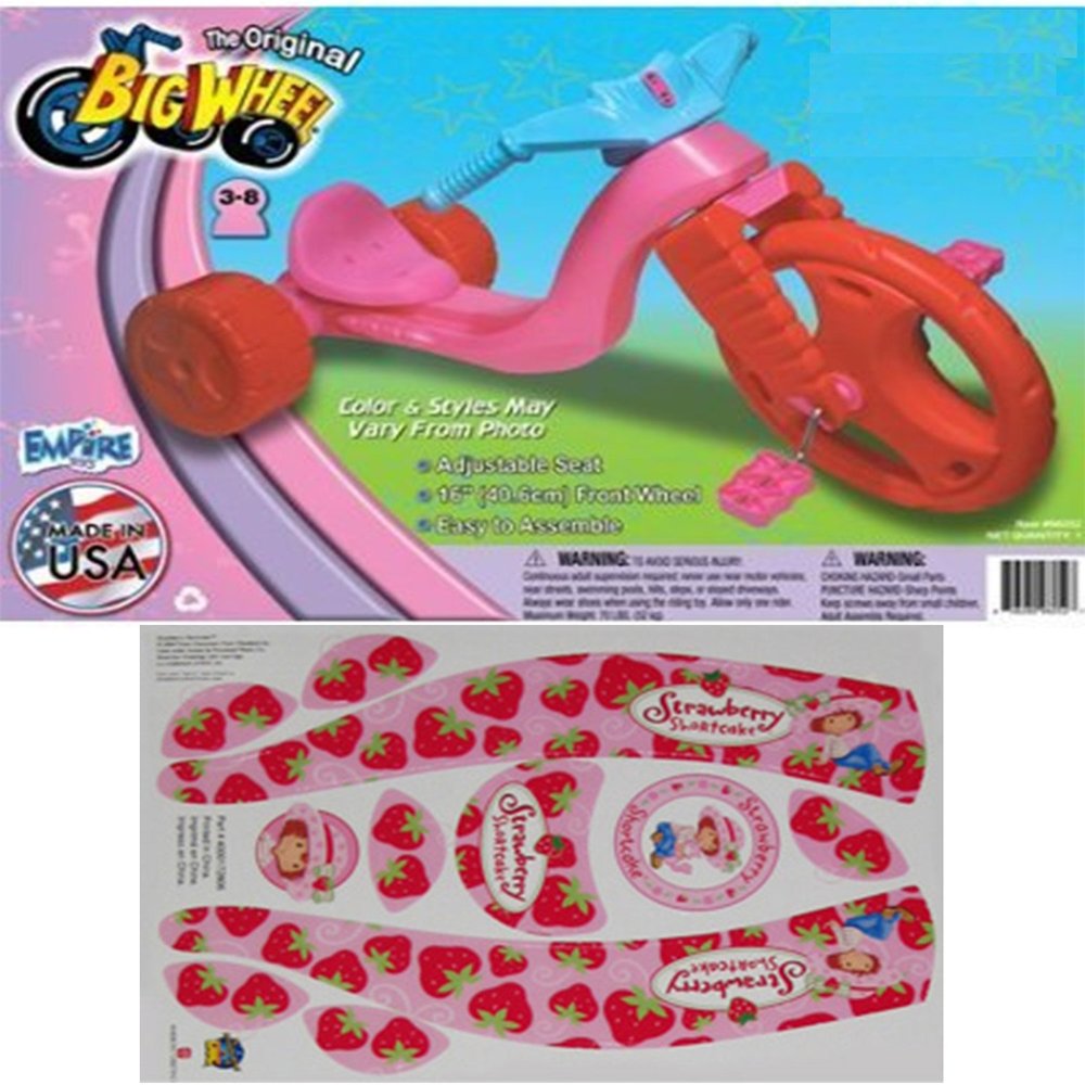 The Original Big Wheel Trike Red/Blue Limited Edition for Girls 16" w/Strawberry Shortcake Decals