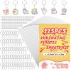 225PCS Shrinky Dink Sheets Keychains Kit,Shrink Plastic Sheets Kit with 25PCS Shrinky Dink Paper,100PCS Keychains and Open Iron Ring for Kids Creative Craft Marking,Handprint(8x5.7inch/20x14.5cm) view 1