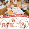 225PCS Shrinky Dink Sheets Keychains Kit,Shrink Plastic Sheets Kit with 25PCS Shrinky Dink Paper,100PCS Keychains and Open Iron Ring for Kids Creative Craft Marking,Handprint(8x5.7inch/20x14.5cm) view 4