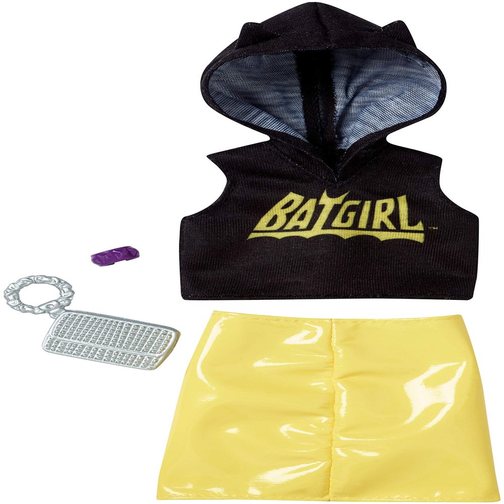 Barbie Clothes: DC Comics Batgirl Hoodie Doll, Skirt & 2 Accessories