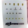 BBR Ferrari Car Emblems Collectible  Decal, bbrdf02, Yellow/Silver view 2