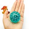 Bescon Translucent Polyhedral Dice 100 Sides Dice, Transparent D100 die, 100 Sided Cube, D100 Game Dice,100-Sided Cube of Teal view 1