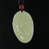 1.5" China Certified Nature Hetian Nephrite Jade Blessing Bat and Bamboo Fine Carved Necklace Pendants view 3