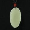 1.5" China Certified Nature Hetian Nephrite Jade Blessing Bat and Bamboo Fine Carved Necklace Pendants view 4