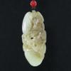 2.3" China Certified Nature Hetian Nephrite Jade Wealth Pixiu and Persimmon Hollow Carved Necklace Pendants view 2