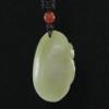 1.5" China Certified Nature Hetian Nephrite Jade Blessing Bat and Persimmon Fine Carved Necklace Pendants view 4