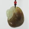 1.7" China Certified Nature Hetian Nephrite Jade Fortune Rat Fine Carved Necklace Pendants view 1