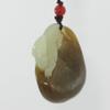 1.7" China Certified Nature Hetian Nephrite Jade Fortune Rat Fine Carved Necklace Pendants view 2
