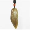 2" China Certified Nature Hetian Nephrite Jade Lucky Spider Fine Carved Necklace Pendants view 2