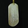 2" China Certified Nature Hetian Nephrite Jade Lucky Buddha Plate Fine Carved Necklace Pendants view 2