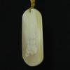2" China Certified Nature Hetian Nephrite Jade Lucky Buddha Plate Fine Carved Necklace Pendants view 3
