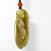 2" China Certified Nature Hetian Nephrite Jade Wealth Rat and Ingot Hand Carved Necklace Pendants view 4