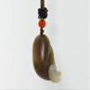 1.5" China Certified Nature Hetian Nephrite Jade Smart Duck Had Carved Necklace Pendants view 1