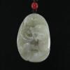 1.7" China Certified Nature Hetian Nephrite Jade Tiger Amulet and Ruyi Fine Carved Necklace Pendants view 1