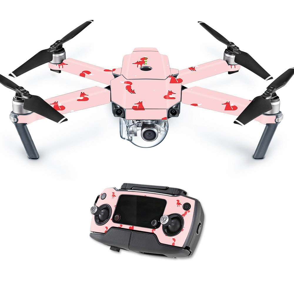 MightySkins Skin Compatible with DJI Mavic Pro Quadcopter Drone - Winter Fox Pattern | Protective, Durable, and Unique Vinyl Decal wrap Cover | Easy to Apply, Remove | Made in The USA
