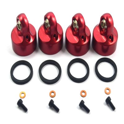 Dhawk Racing CNC Aluminum Shock Caps Red for Traxxas Unlimited Desert Racer (UDR)