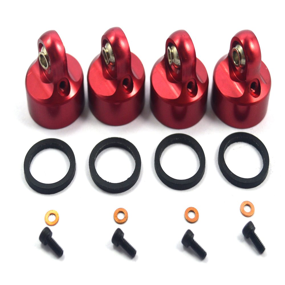 Dhawk Racing CNC Aluminum Shock Caps Red for Traxxas Unlimited Desert Racer (UDR)