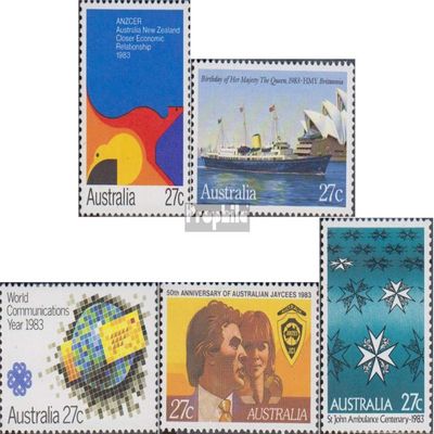 Australia 830,835,836,837,838 (Complete.Issue.) unmounted Mint/Never hinged ** MNH 1983 Economy, Elizabeth, Saint John U (Stamps for Collectors) Seafaring/Ships