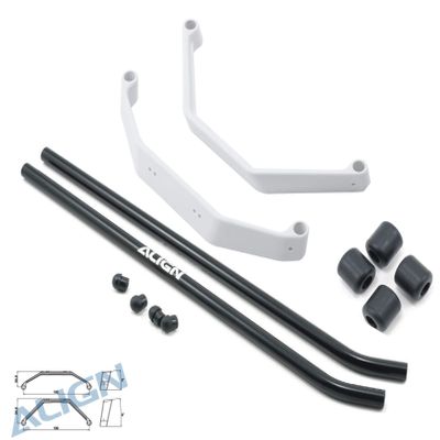 Align/T-Rex Helicopters 550X 550E / 600E White Complete Landing Skid