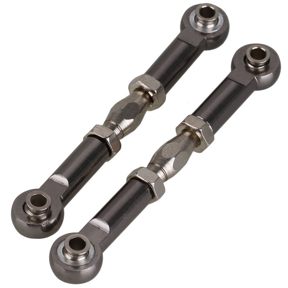 2 Pcs 166017 106017 RC1:10 Aluminum Alloy Front/Rear Linkage for HSP Off Road Trucks Model Car (Silver)