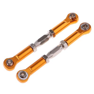 2 Pcs 166017 106017 RC1:10 Aluminum Alloy Front/Rear Linkage for HSP Off Road Trucks Model Car (Golden)