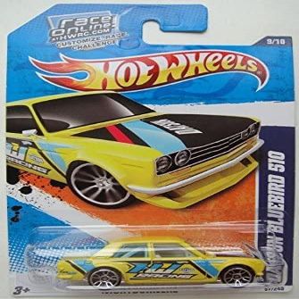 Hot Wheels NIGHTBURNERZ 9/10, Yellow Datsun Bluebird 510 97/240