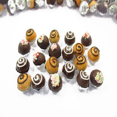 Dollhouse Miniature Food 50 Chocolate Ball Bread Dollhouse Food Decoration Accessory 14843