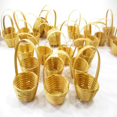 10 Dollhouse Miniature Wicker 3 cm Bread Vegetable Fruit Mini Basket 14853