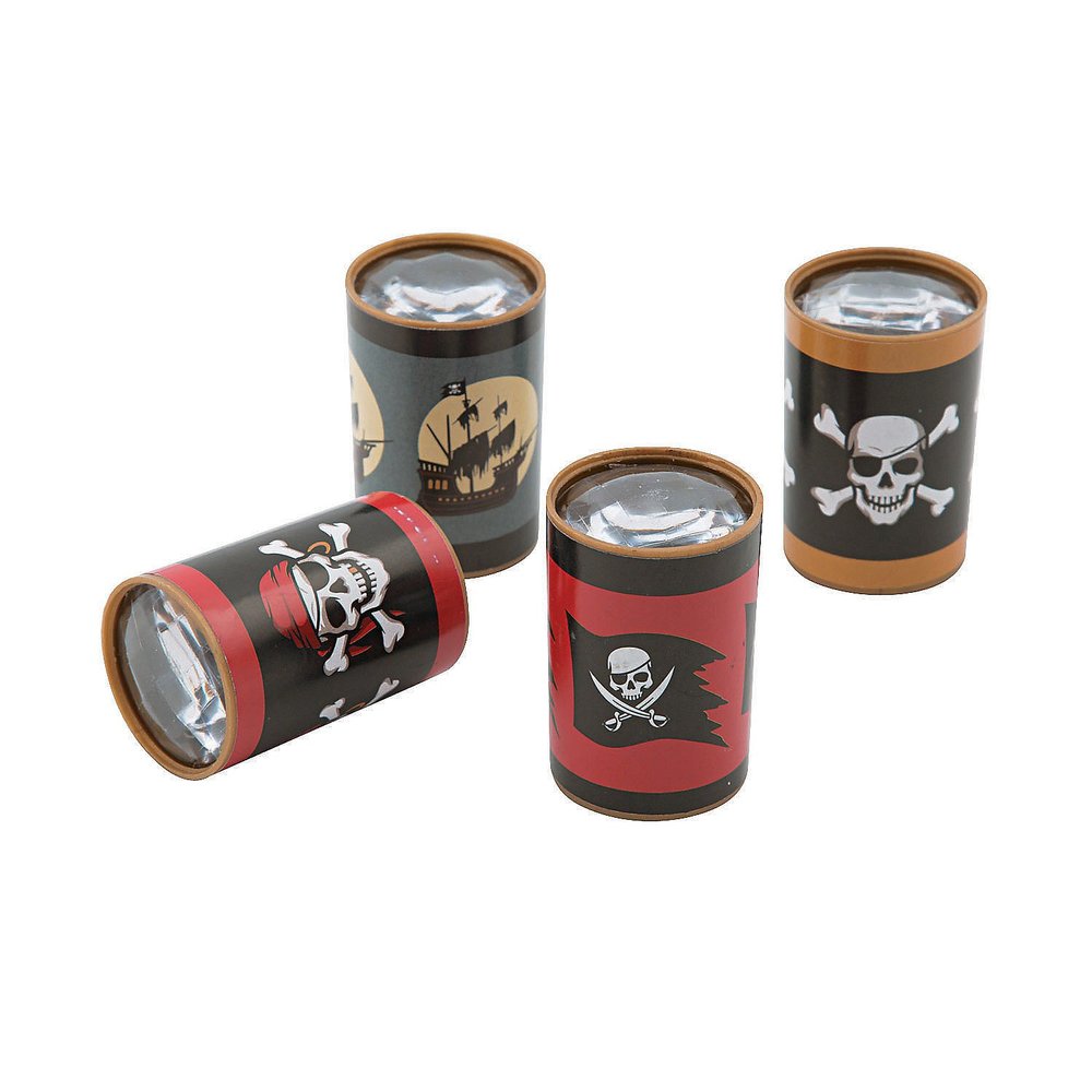 Fun Express Mini Pirate Prisms - Kaleidoscopes & Prisms - Value Toys for Kids - Perfect for Party Favors, Prizes, and Educational Play - 48-Pieces