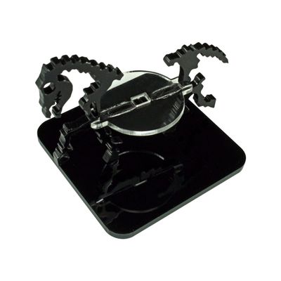 LITKO Skeletal Steed Character Mount | Warhorse Skeleton | Role Playing Games | Compatible with Dungeons & Dragons and Pathfinder Games (Black, 2-inch Square Base)