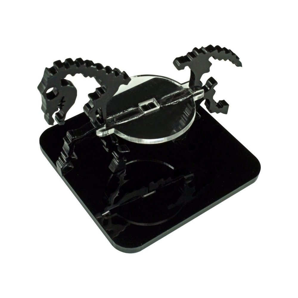 LITKO Skeletal Steed Character Mount | Warhorse Skeleton | Role Playing Games | Compatible with Dungeons & Dragons and Pathfinder Games (Black, 2-inch Square Base)