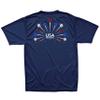 Patriotic USA Pickleball Mens Performance T-Shirt view 1