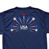 Patriotic USA Pickleball Mens Performance T-Shirt view 3