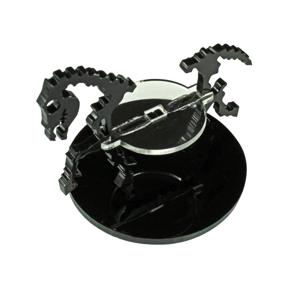LITKO Skeletal Steed Character Mount | Warhorse Skeleton | Role Playing Games | Compatible with Dungeons & Dragons and Pathfinder Games (Black, 50mm Circular Base)