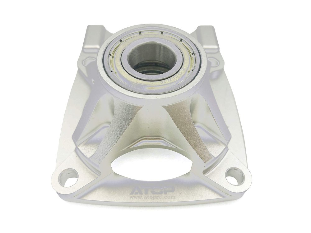 ATOP RC Clutch Bell Carrier v2 for Losi 5ive-T and Mini (Silver)