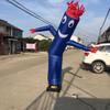 HI SUYI 20ft Advertising Inflatable Tube Men Blow Up Giant Waving Arm Fly Puppet Christmas Decorative Signs for Business Store Party (No Blower) view 4