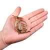 Dselvgvu Miniature French Horn with Stand and Case Brass Mini Musical Instrument French Horn Replica Collectible Figurines Dollhouse Accessories Model Home Decoration Display Ornament (3.75"x1.77") view 2