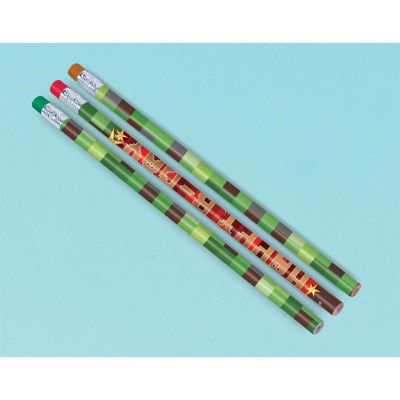 Amscan Pixelated No. 2 Wood Pencils | Happy Birthday Party Favors | 7.5' | 12 Pcs.