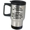 Principal Funny Gifts Travel Mug Coffee Tumbler - School Head Teacher Master Chancellor University Director Insulated Stainless Steel Cute Gag For Women Men - I Smile and Laugh view 1