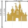 Blue Castle Cake Topper Princess Cake Castle Blue Glitter (ab-25) view 2
