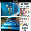 Bumper/Window Decals for RC Scale cralwer Accessory - Funny 80pc Parody Set - for: Axial SCX10 II RC4WD Redcat Gen8 TRX4 Vanquish VS4-10 Stickers view 1