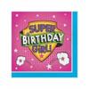 16Paper Napkins Happy Birthday Super Heroes One Size view 1