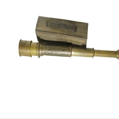 9 Inch Brass Handheld Telescope with Wooden Box - Pirate Navigation with Anchor Wooden Box Marine Pirate Scope Navy Monocular Telescope for Travel,Outdoor,Bird Watching by The RELIC House