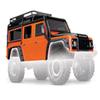 Traxxas 8011A Land Rover Defender Body, Adventure Orange: TRX-4 view 1