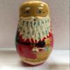 6 pcs Russian Stacking Santa Dolls Textured Christmas view 1