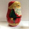 6 pcs Russian Stacking Santa Dolls Textured Christmas view 3