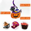 2025 Halloween Banner Party DecorationPre-Assembled Cute Halloween Garland Bunting Banner Triangle Flag with Foil Swirl Ceiling Hanging Cards, Pumpkin Ghost Witches Bat Spider Skull Sticker view 3